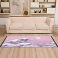thumbnail image 1 of Wave and Blossom Illustration 72x23.5" Bedroom Runner Rug, Durable and Non-Slip for Hallways and Living Rooms, 1 of 8
