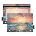 thumbnail image 1 of Wave and Sunset 2 Pack Pencil Pouch for 3 Ring Binder Smooth Zipper Folders with Pockets Clear Window Pencil Case, 1 of 6
