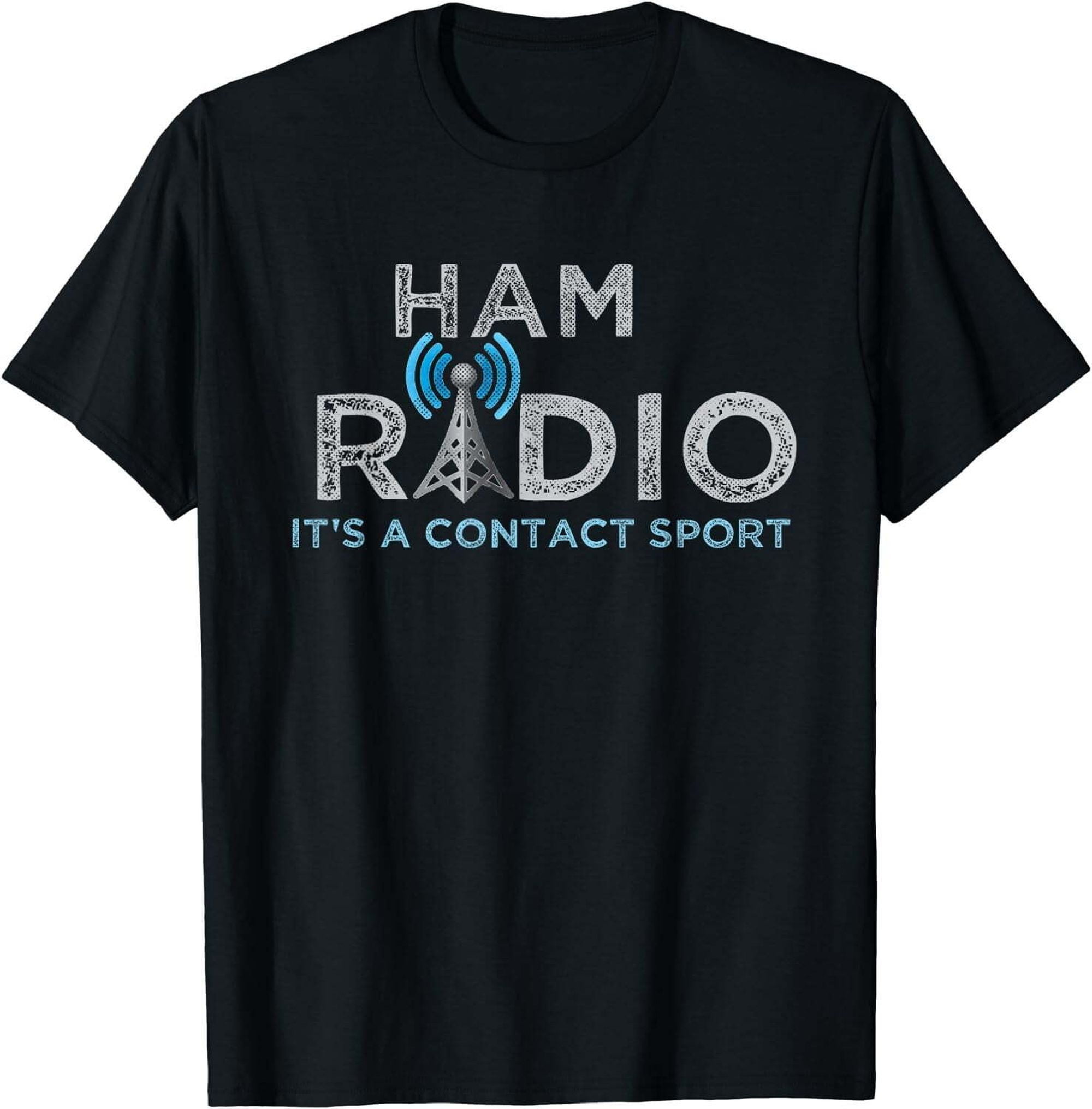 Wave in Style with our Compact and Stylish Black Ham Radio Tee