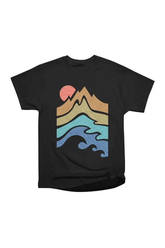 Wave of Mountains T-Shirt Tee Gift For Him Merch For Her Apparel For Friend