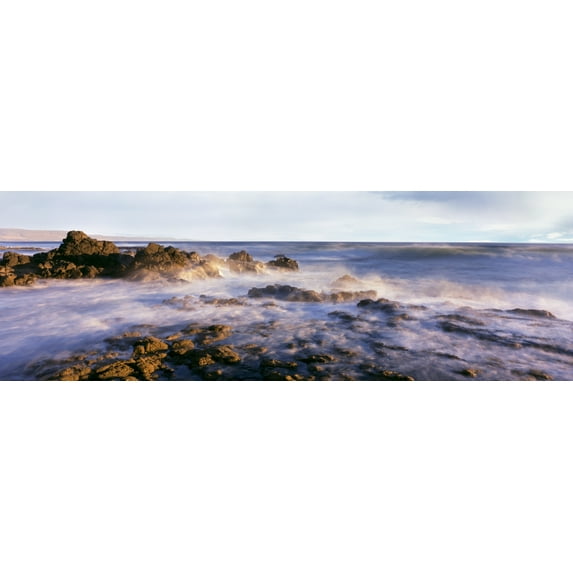 Wave on the beach, Las Rocas Beach, Baja California, Mexico Poster Print (36 x 12)