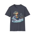thumbnail image 1 of Wave-runner Alligator Fun Tee Unisex Softstyle T-Shirt by Purring Lion, 1 of 4