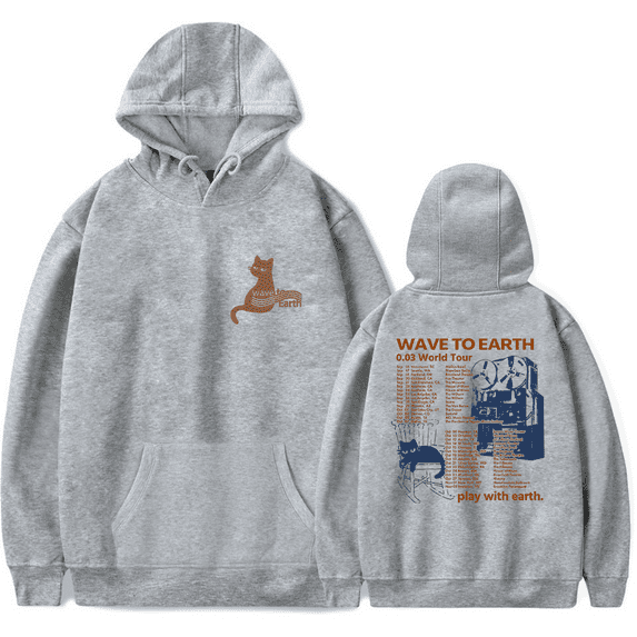 Wave to Earth Merch Cat 0.03 World Tour Hoodie Fashion Band Winter Hoodies Men Women Long Sleeve Sweatshirt Pullover Top