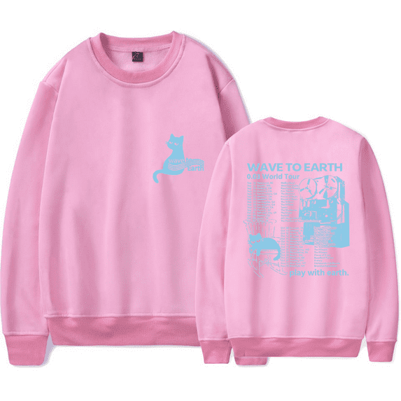 Wave to Earth Merch Sweatshirt Cat 0.03 World Tour Crewneck Men Women Long Sleeve Hoodie Pullover Top