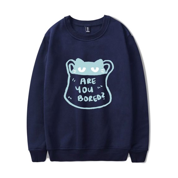 Wave to Earth Merch Sweatshirt Cat Are You Bored? 0.03 World Tour Crewneck Men Women Long Sleeve Hoodie Pullover Streetshirt Top