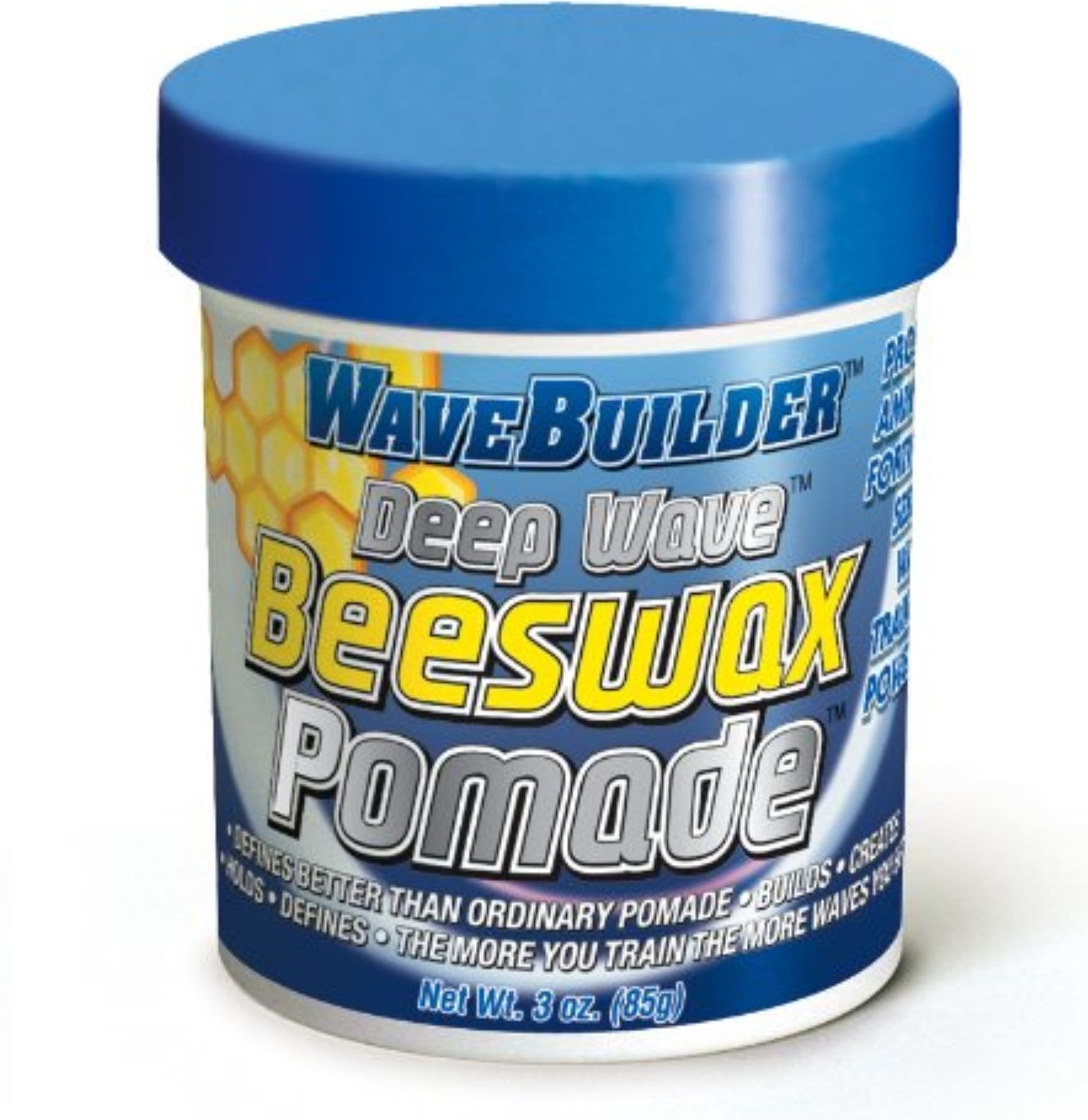 WaveBuilder Deep Wax Beeswax Pomade, 3 oz (Pack of 3)
