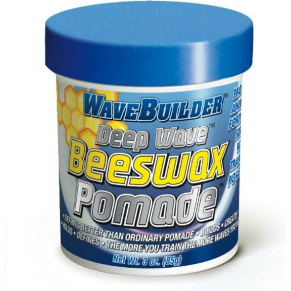 WaveBuilder Deep Wax Beeswax Pomade, 3 oz (Pack of 3)