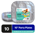 thumbnail image 1 of Wavelock180 GreatPlate Disposable Plate & Lid with Built-In Cup Holder, Serves as Cover, 10 Count, 1 of 5