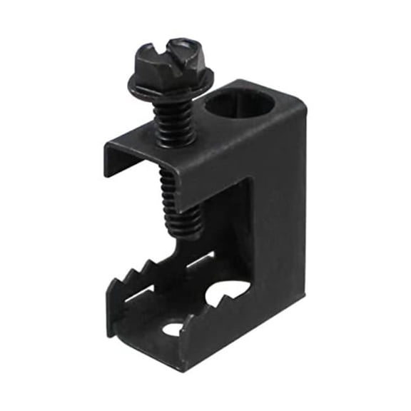 WaveNet 3076-N Steel Beam Clamp, Black - Pack of 100