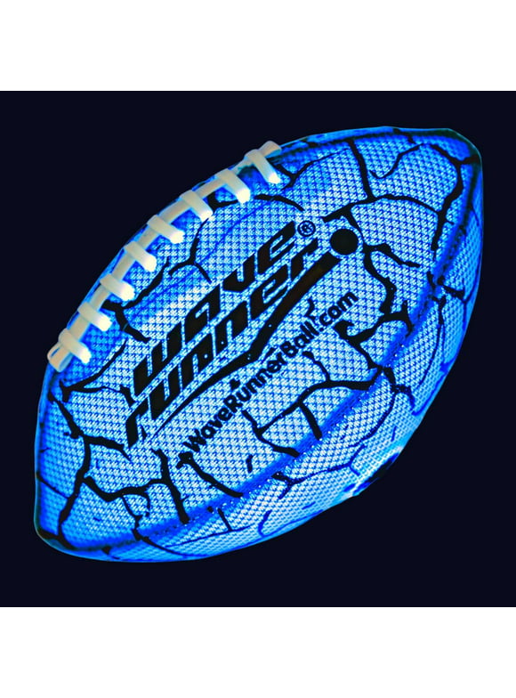 WaveRunner Airglow Grip-It Football- Size 9.25 Inches with Sure-Grip Technology | Let's Play Football in The Dark!