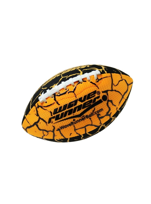 WaveRunner Grip It Waterproof Football- Size 9.25 Inches with Sure-Grip Technology | Let's Play Football in The Water! (Orange) (1 Pack)