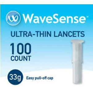 WaveSense Lancets, 33g, Box of 100, 4 Pack (400 Total)