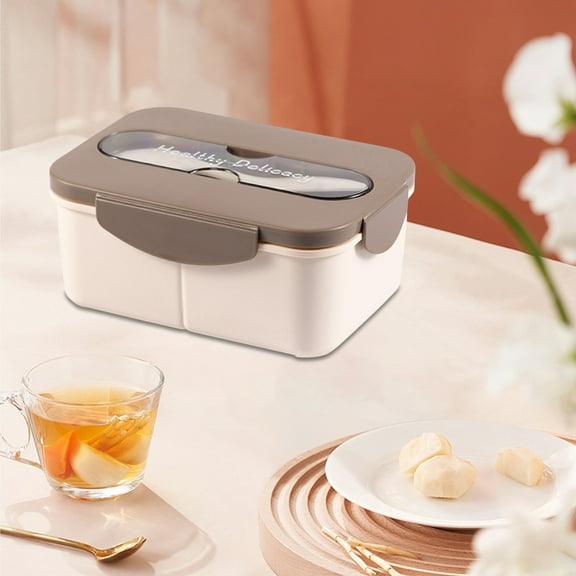 Waveable Bento Box, Plastic Lunch Container with 3 Compartments, Leak-proof & Dishwasher Safe for Easy Cleaning, Ideal for Learner, Office Workers & Meal Prepping,Vsgery