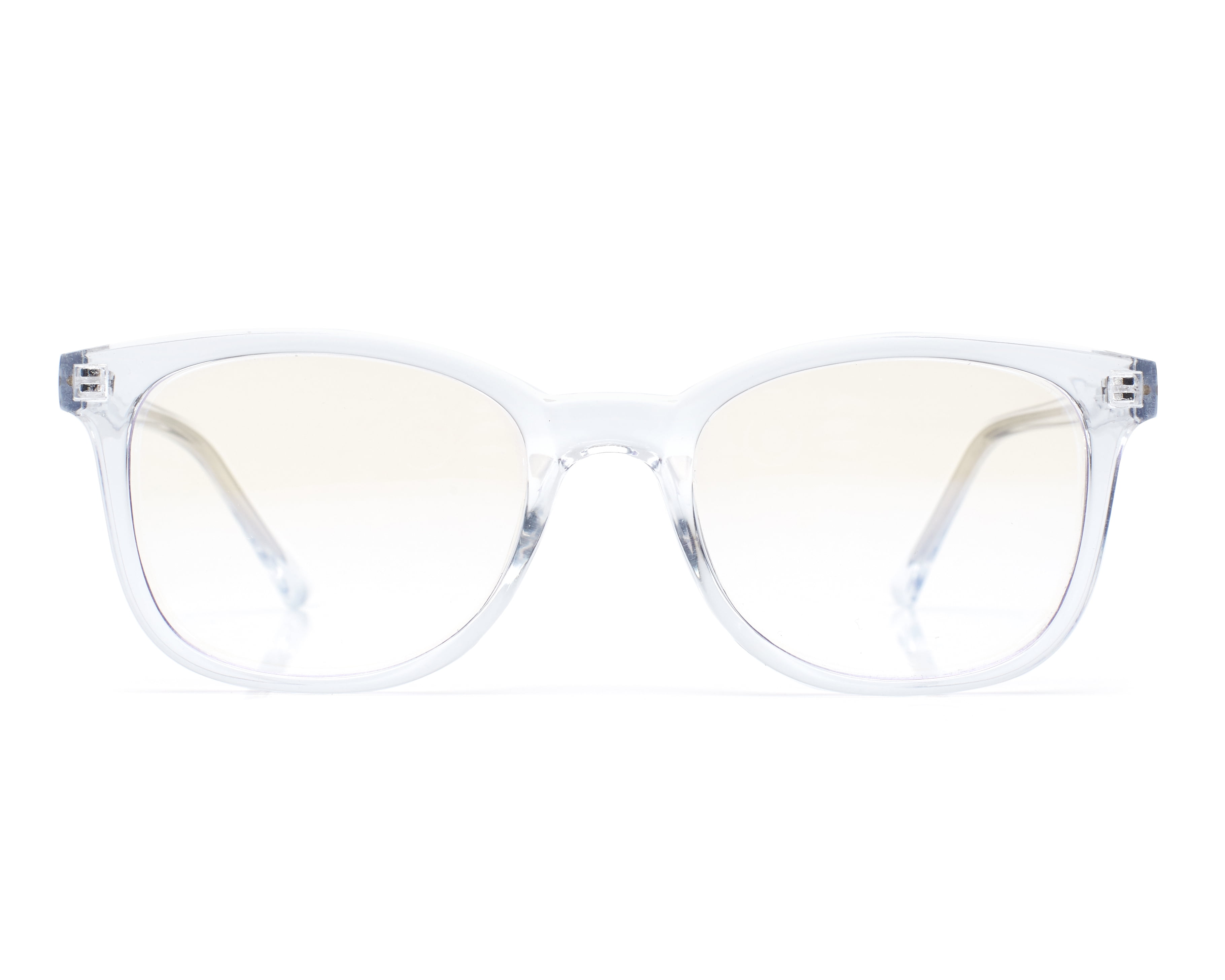 Men's Crystal Clear Blue Light Filtering Square Glasses - Original