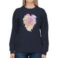thumbnail image 1 of Waveflower Tie Dye Good Vibes Women Sweatshirt -Pipeline, 1 of 4