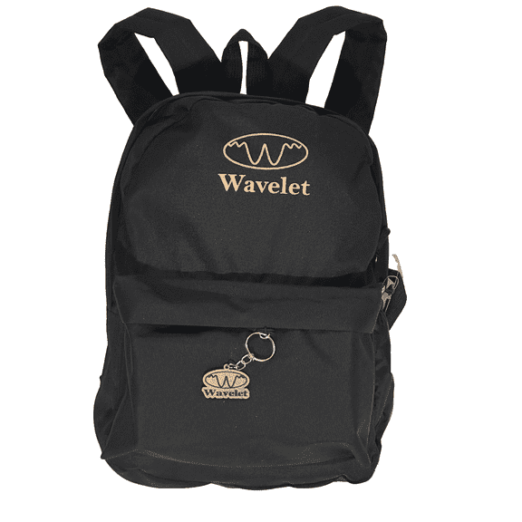 Wavelet Hiker, Traveler & Biker Essential Backpack - Black Golden: Lightweight, Durable and Waterproof; 22L capacity, main and front compartments w. pockets for laptop, books, phone and water bottle