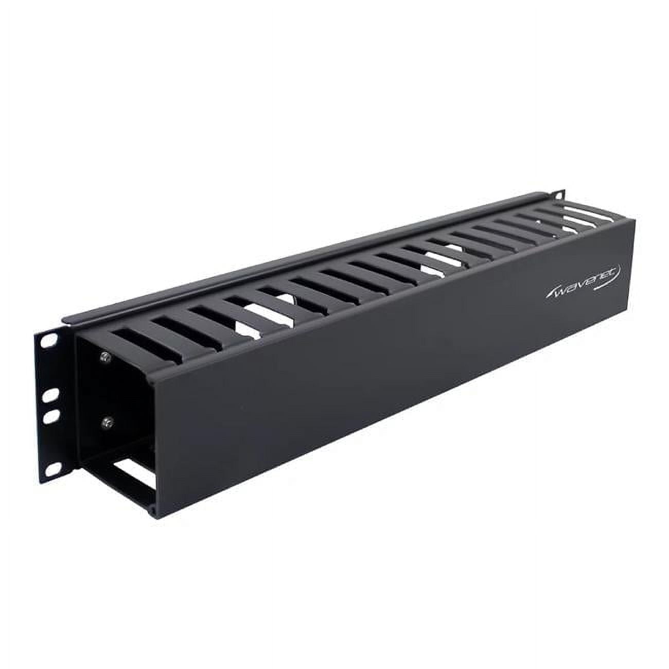 Wavenet 2U Singled-Sided Finger Duct Cable Manager Panel, Black ...