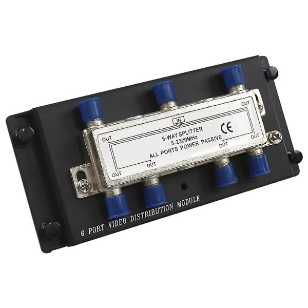 Cmple Wavenet 6-Way Coaxial Cable Splitter Module With Plastic Bracket ...