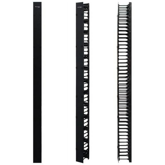 Wavenet 3048-N 78 in. Plastic High Single Sided Vertical Cable Manager, Black