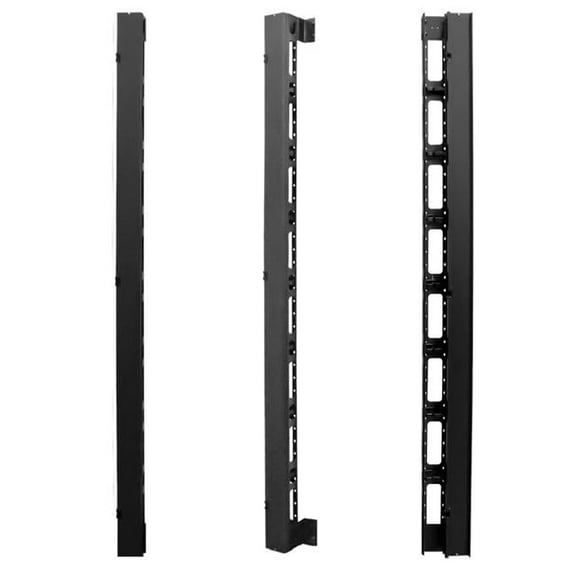 Cmple Wavenet 74 High SingleSided Vertical Cable Manager With Hinged Cover For 4