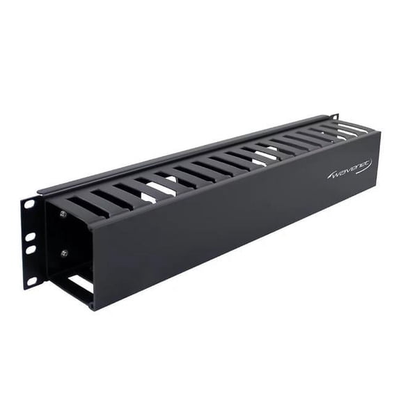 Wavenet 3056-N 2U Singled-Sided Finger Duct Cable Manager Panel, Black