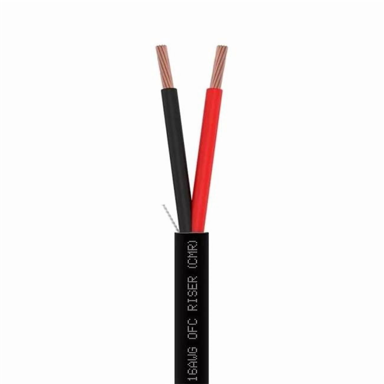 Wavenet 4036-N 500 ft. Speaker Wire - 16AWG 2C - CL3R, OFC & Bare Copper - Black