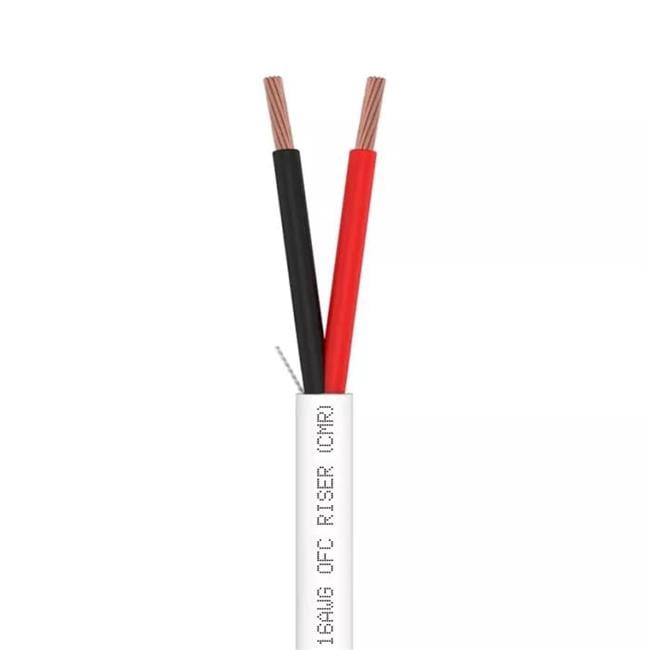 Wavenet 4037-N 500 ft. Speaker Wire - 16AWG 2C - CL3R, OFC & Bare Copper - White
