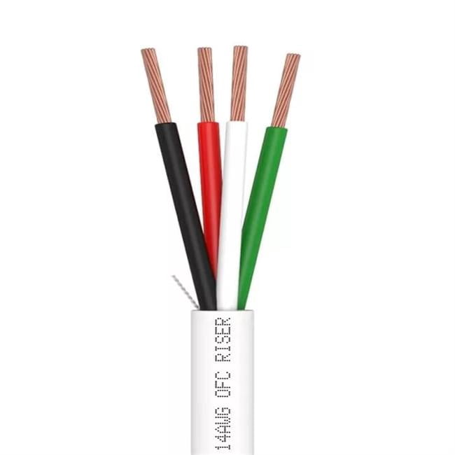 Wavenet 4047-N 500 ft. Speaker Wire - 14AWG 4C - CL3R, OFC & Bare Copper - White