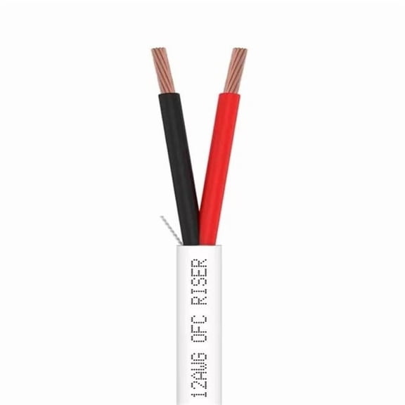 Wavenet 4048-N 500 ft. Speaker Wire - 12AWG 2C - CL3R, OFC & Bare Copper - Black