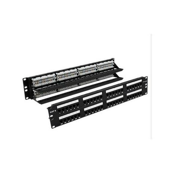 Wavenet WAV-6EPP48 48 Port Cat6 Patch Panel, Black