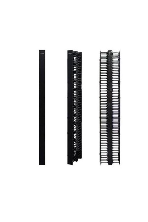 WAVVCMC41278D 78" Double-Sided Vertical Cable Manager Black