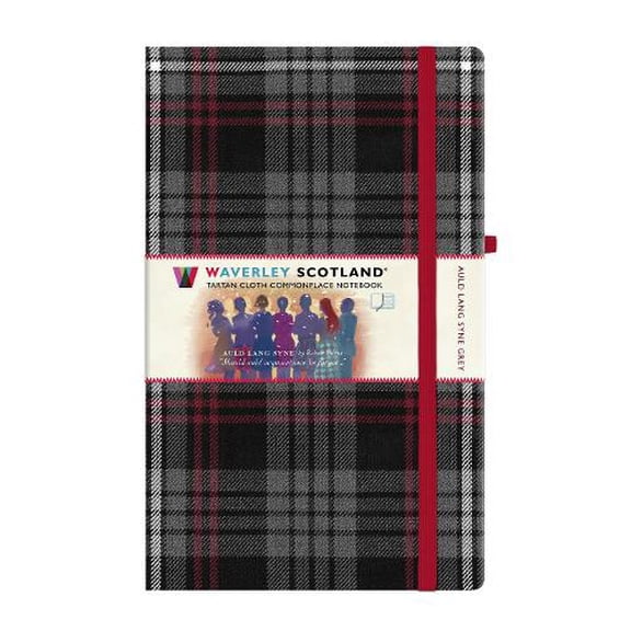 Waverley Scotland Auld Lang Syne Grey Tartan Notebook: Large 21cm x 13cm (Hardcover)