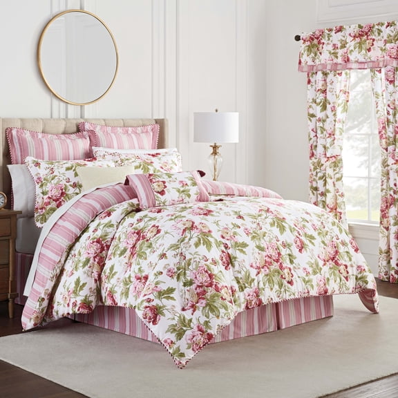 Waverly 180 Thread Count 4 Piece Comforter Sets, Queen with Euro Sham