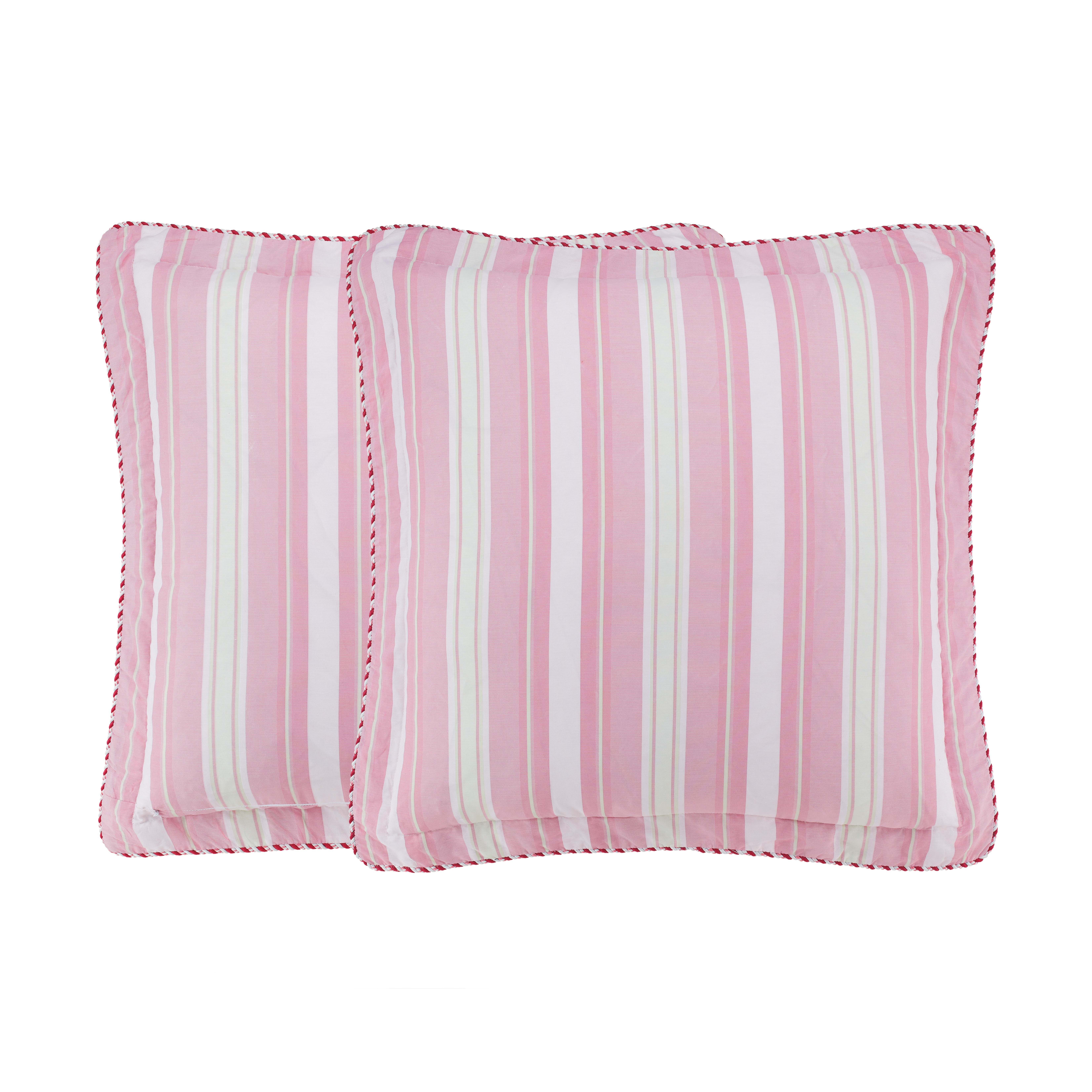 Pink and white decorative pillows sale