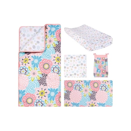 Waverly Baby 5-Piece Blooms Crib Set - blue/multi, one size