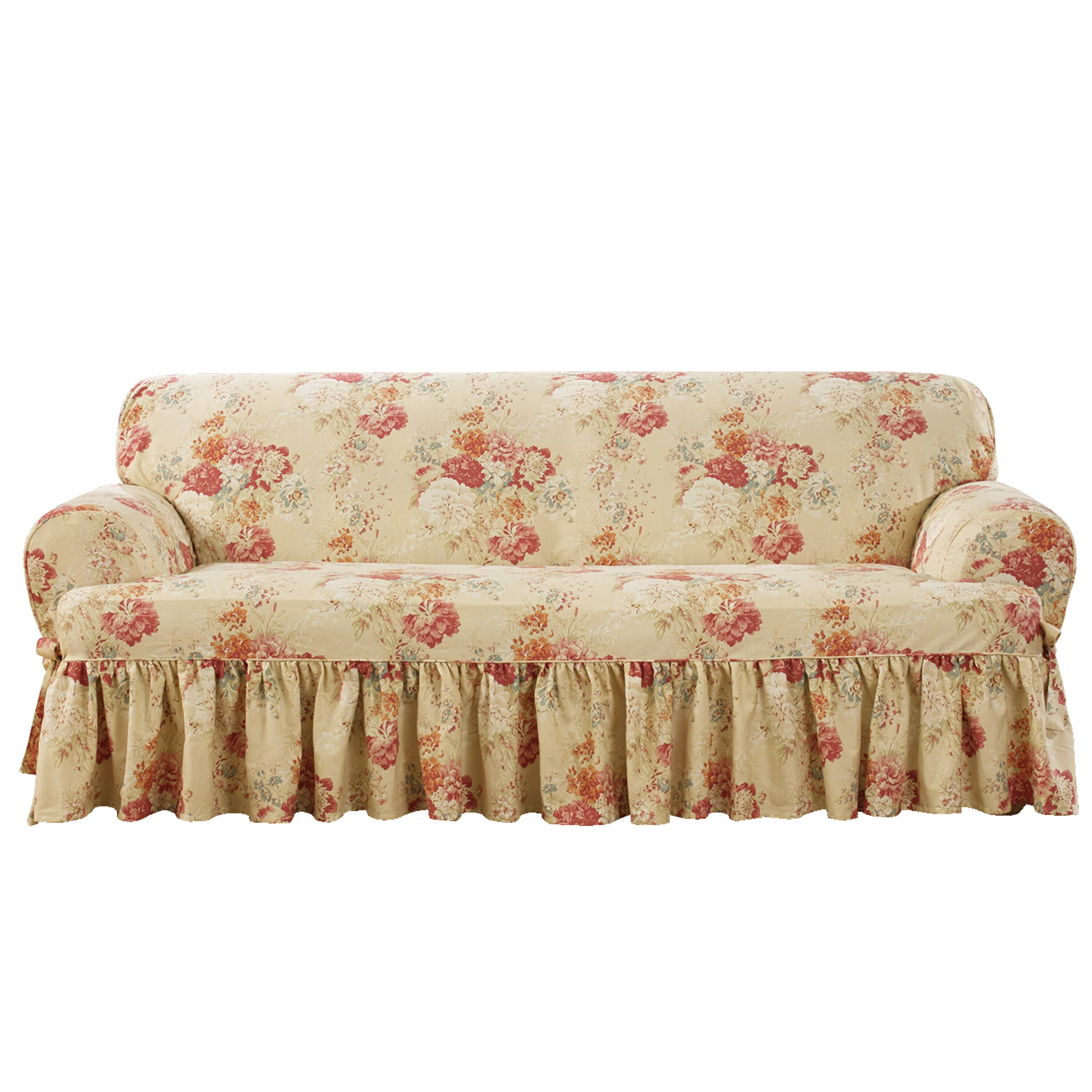 Waverly Ballad Bouquet 1 Piece Chair Slipcover Blush Walmart