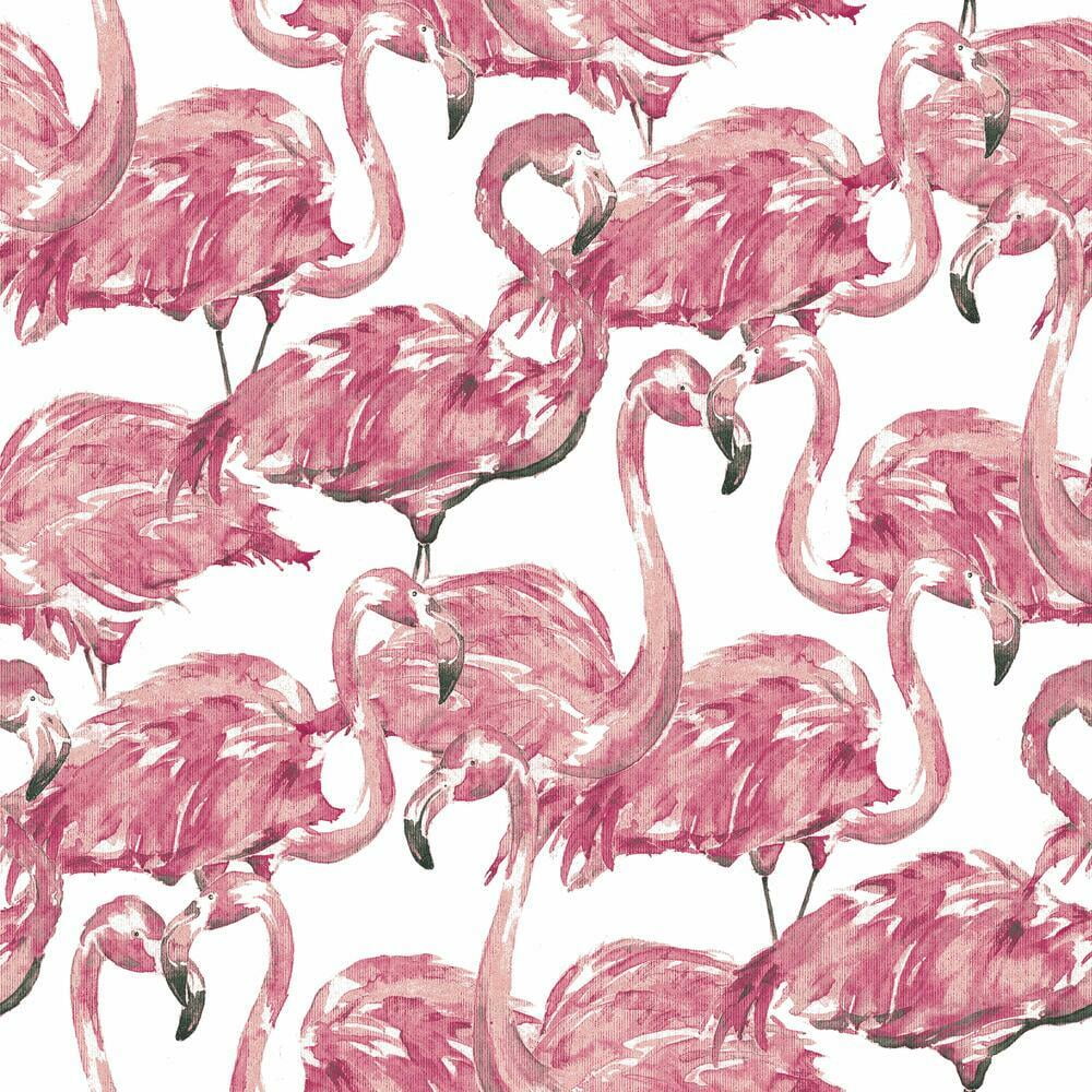 Pink Flamingo Peel and Stick Vinyl Wallpaper Roll