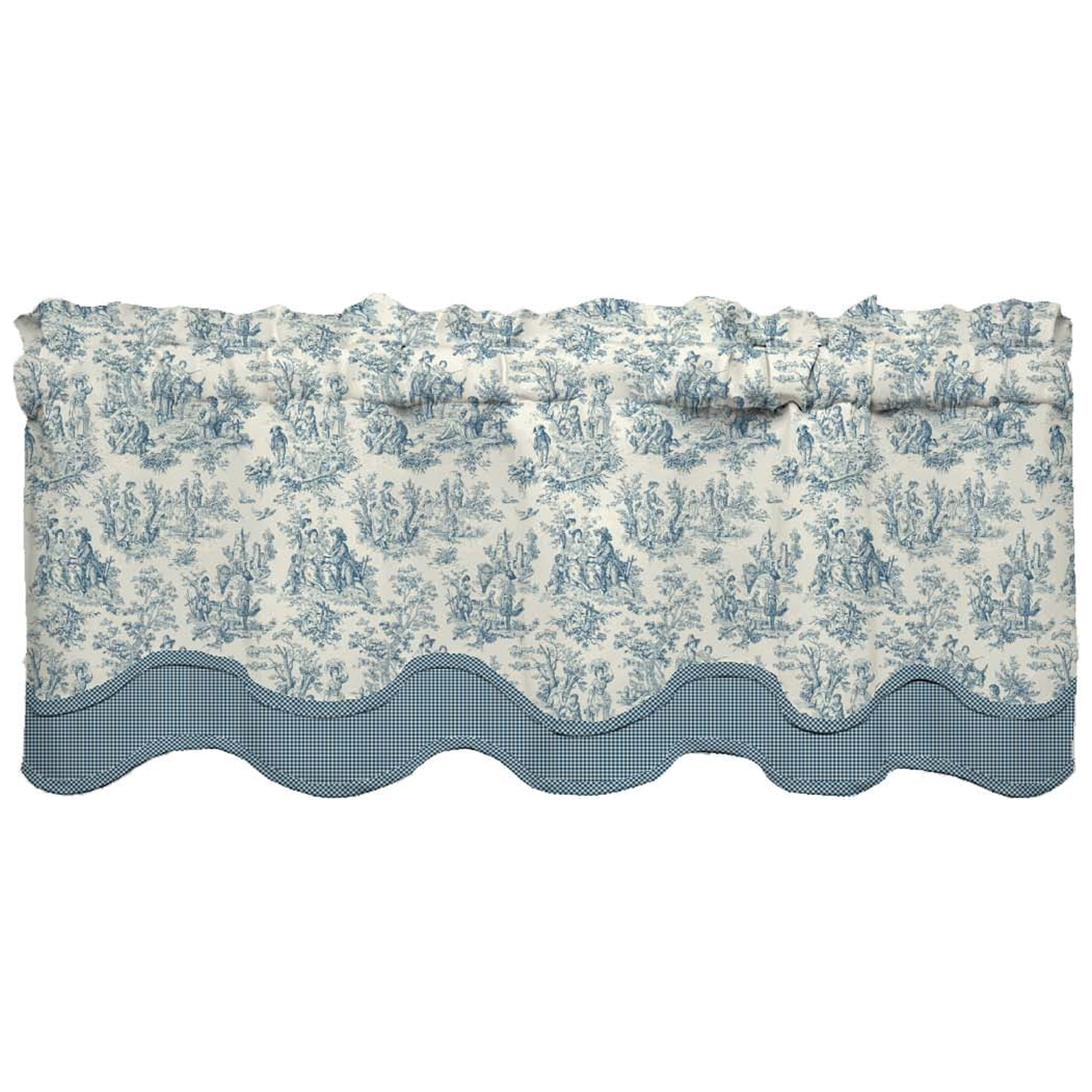Waverly Charmed Life Wave Valance, 52"x18", Cornflower