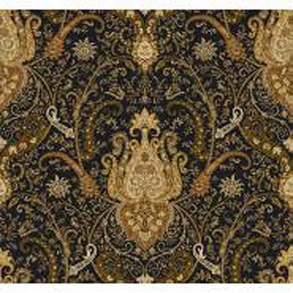 Black and Amber Damask Removable Wallpaper Roll