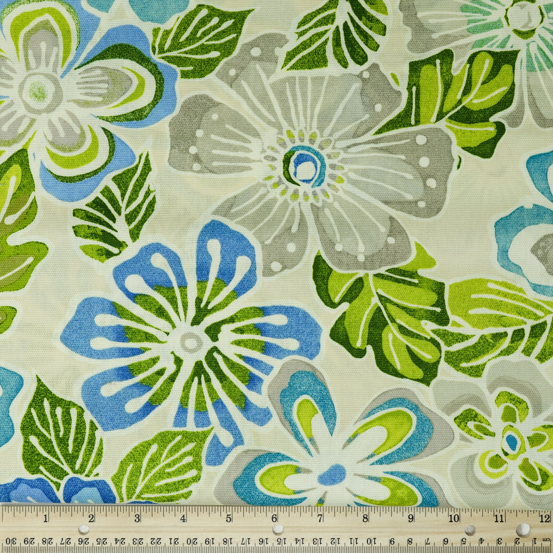 Waverly Inspirations 45" 100% Cotton Printed Sewing & Craft Fabric By the Yard, Azure