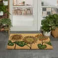 thumbnail image 1 of Nourison Greetings Indoor/Outdoor Floral Sunflowers Yellow 2' x 3' Door Mat, (2' x 3'), 1 of 6