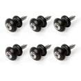 Waverly Guitar Strap Button, Ebony Button, Chrome 6 Pack