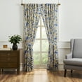 thumbnail image 1 of Waverly Imperial Dress Window Curtain Collection – Panel With Tie Back - Porcelain Design - 52" X 84", 1 of 7