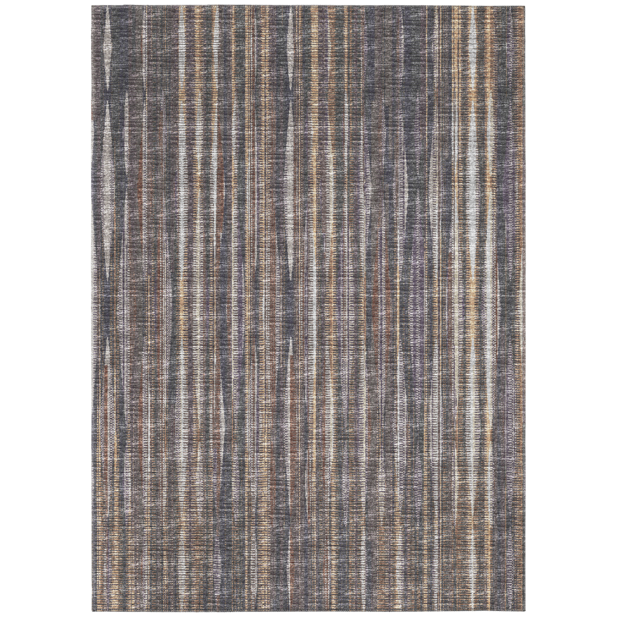 Waverly Indoor/Outdoor Brown Geometric 9' x 12' NonSkid Area Rug