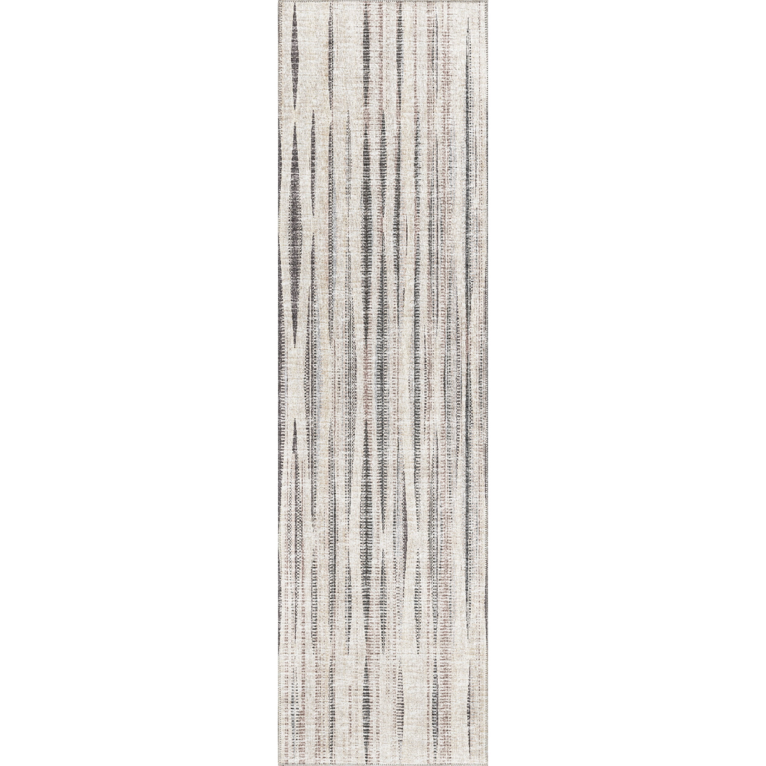 Waverly Indoor/Outdoor Ivory Geometric 2'3" x 7'6" NonSkid Runner Rug