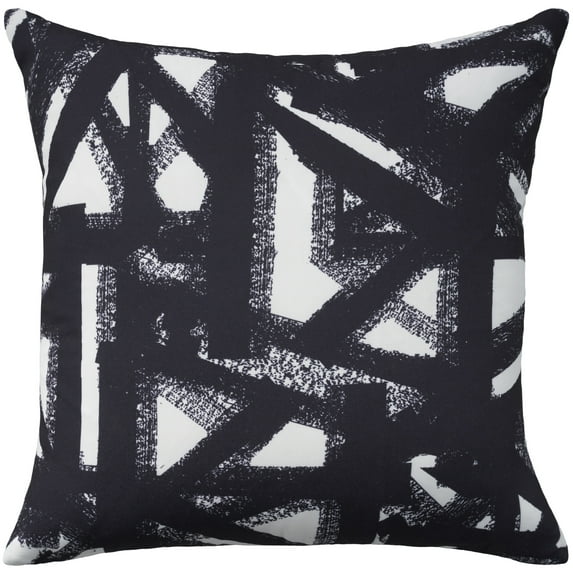 Waverly Indoor Plw Brushwork Black 18" x 18" Throw Pillow
