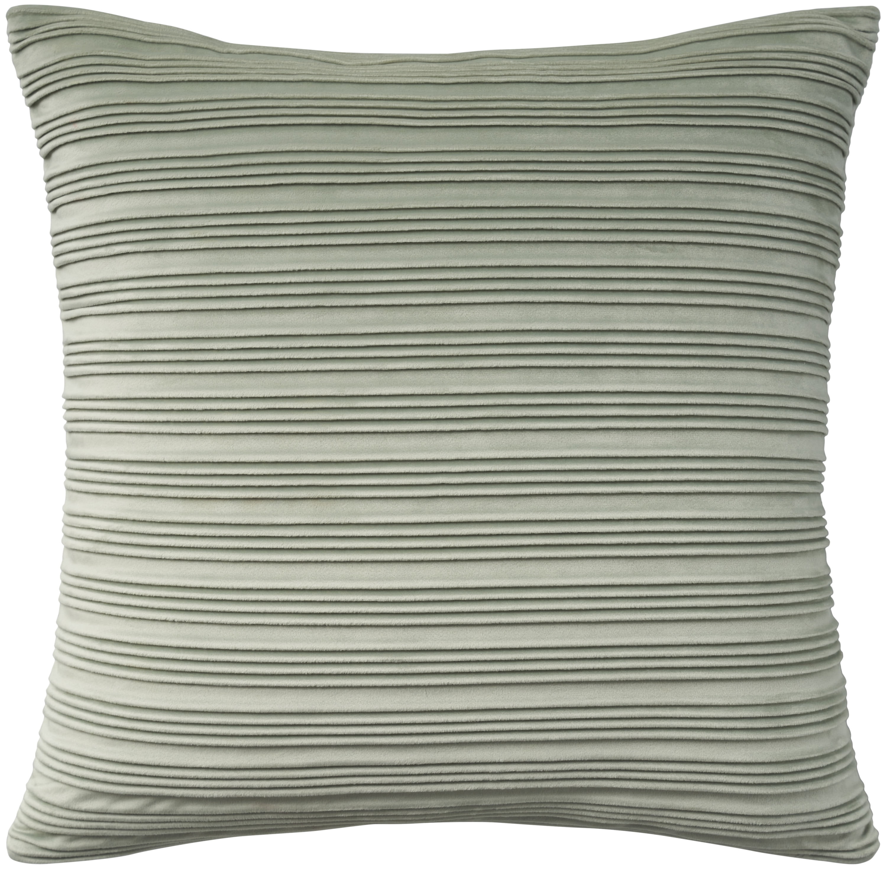 Waverly Pleated Velvet Green 18" x 18" Throw Pillow