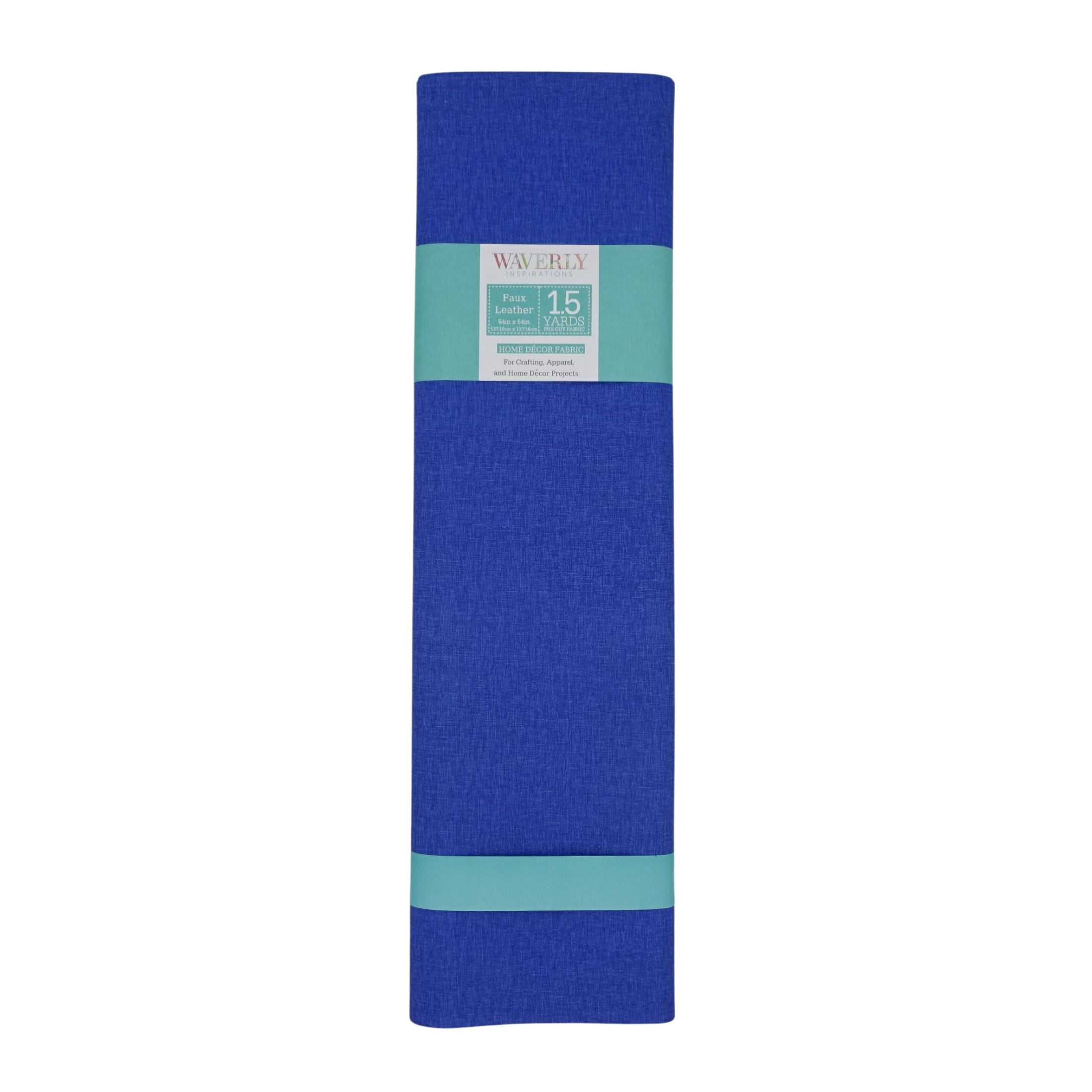 Waverly Inspirations 1.5 Yard Cut Faux Oxford Fabric, Cobalt, 44” Wide for Crafts & DIY Projects