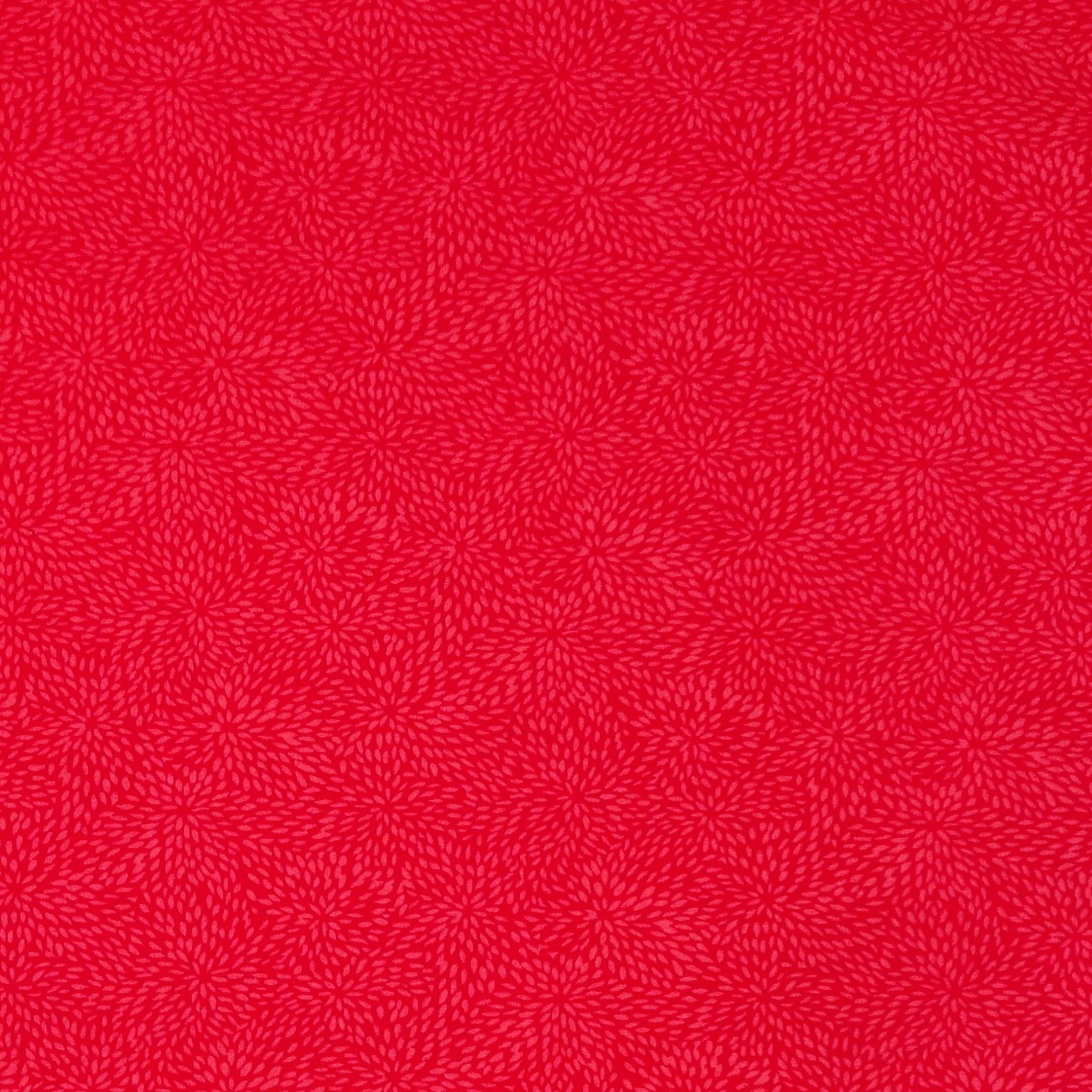 Waverly Inspirations 1 Yard Cut 100% Cotton Burst Red Print Fabric, Poppy Red, 44" Wide for Quilting & Sewing