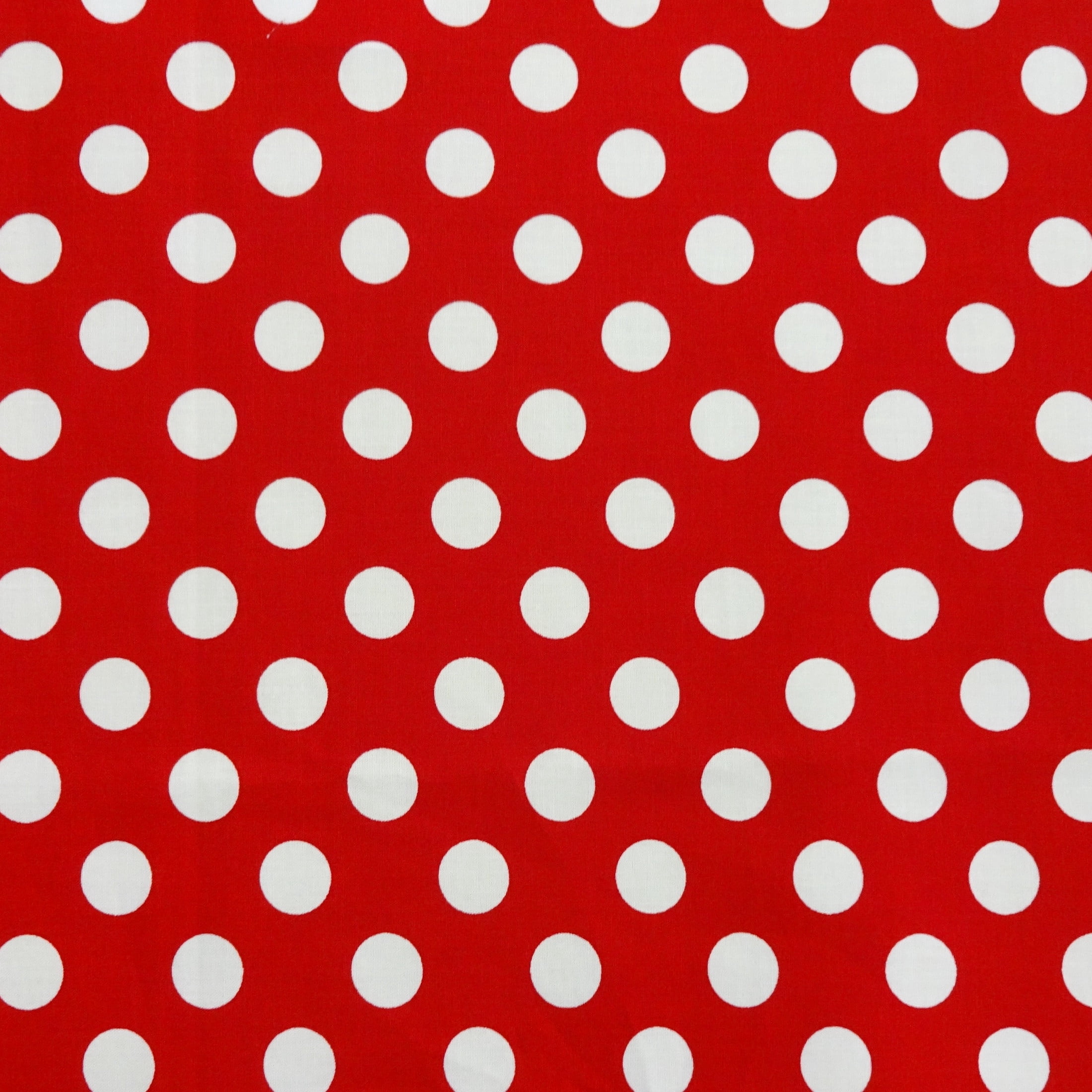 Waverly Inspirations 1 Yard Cut 100% Cotton Large Dot Print Fabric, Poppy Red, 44" Wide for Quilting & Sewing